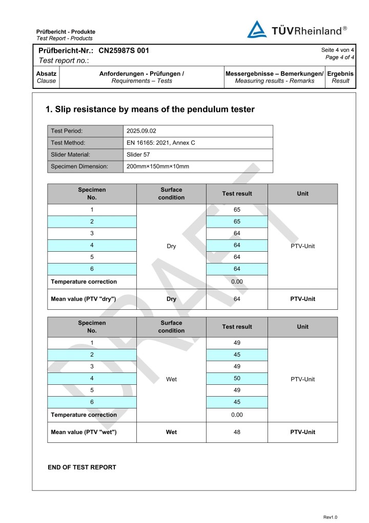 防滑添一證！德國(guó)萊茵TüV認(rèn)證 x 萬(wàn)磊微水泥