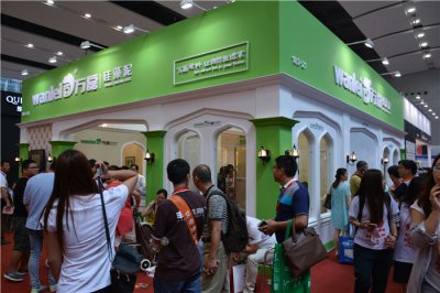 廣州建博會(huì)萬磊硅藻泥展館現(xiàn)場火爆